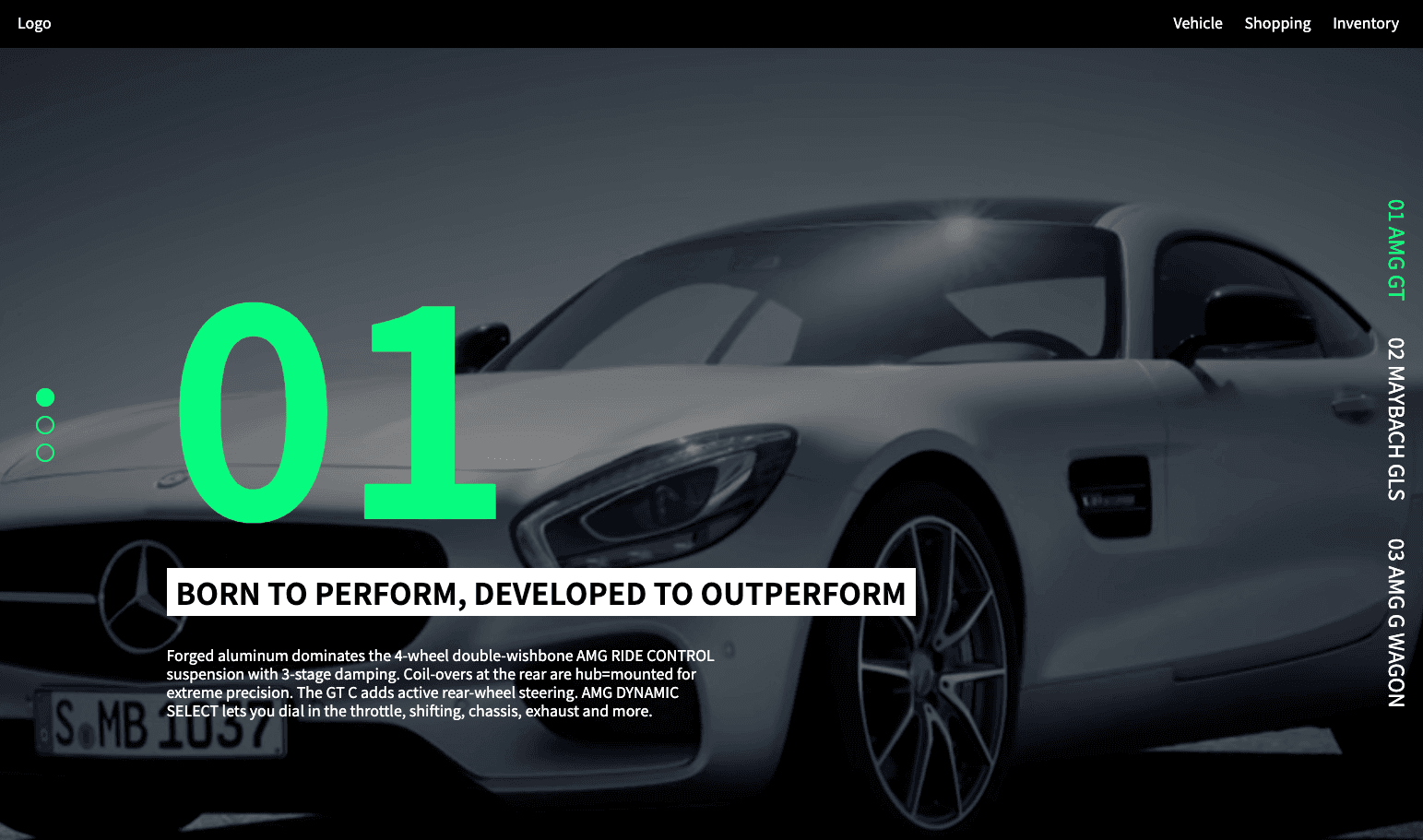 Mercedes Scrolling Landing Page